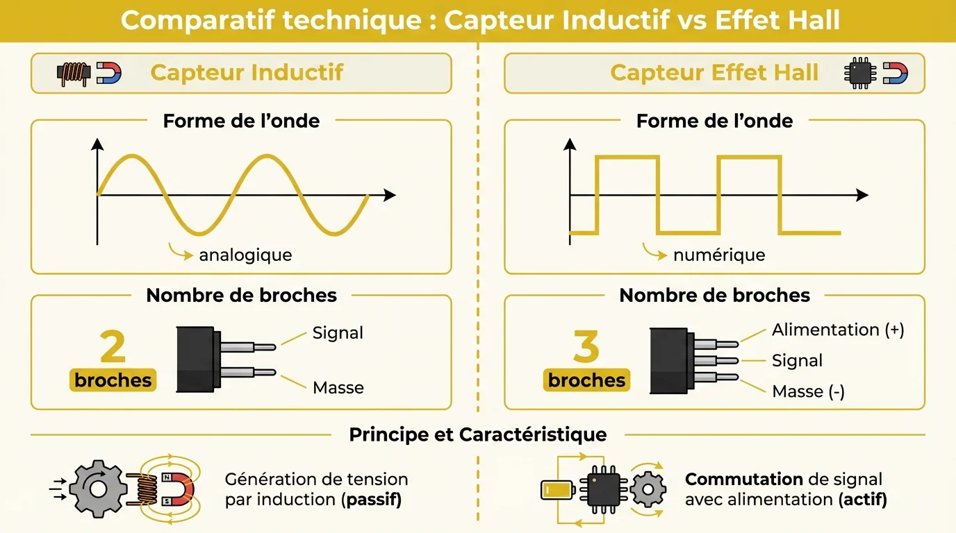 Comparatif technique : Capteur Inductif vs Effet Hall
