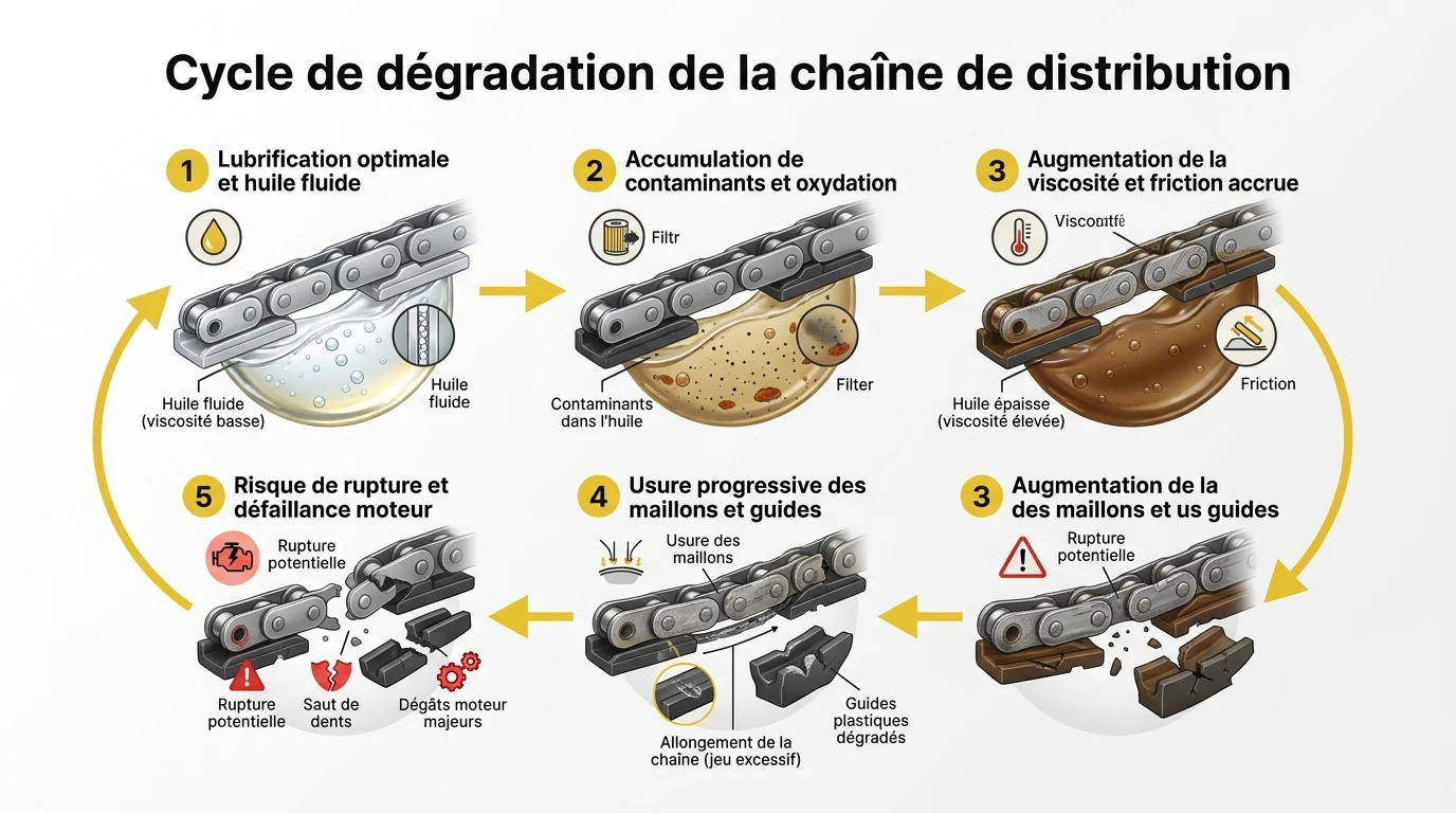 Cycle de dégradation de la chaîne de distribution