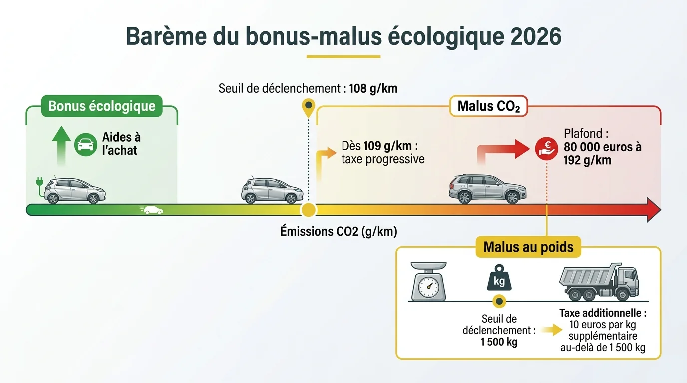 Barème du bonus-malus écologique 2026