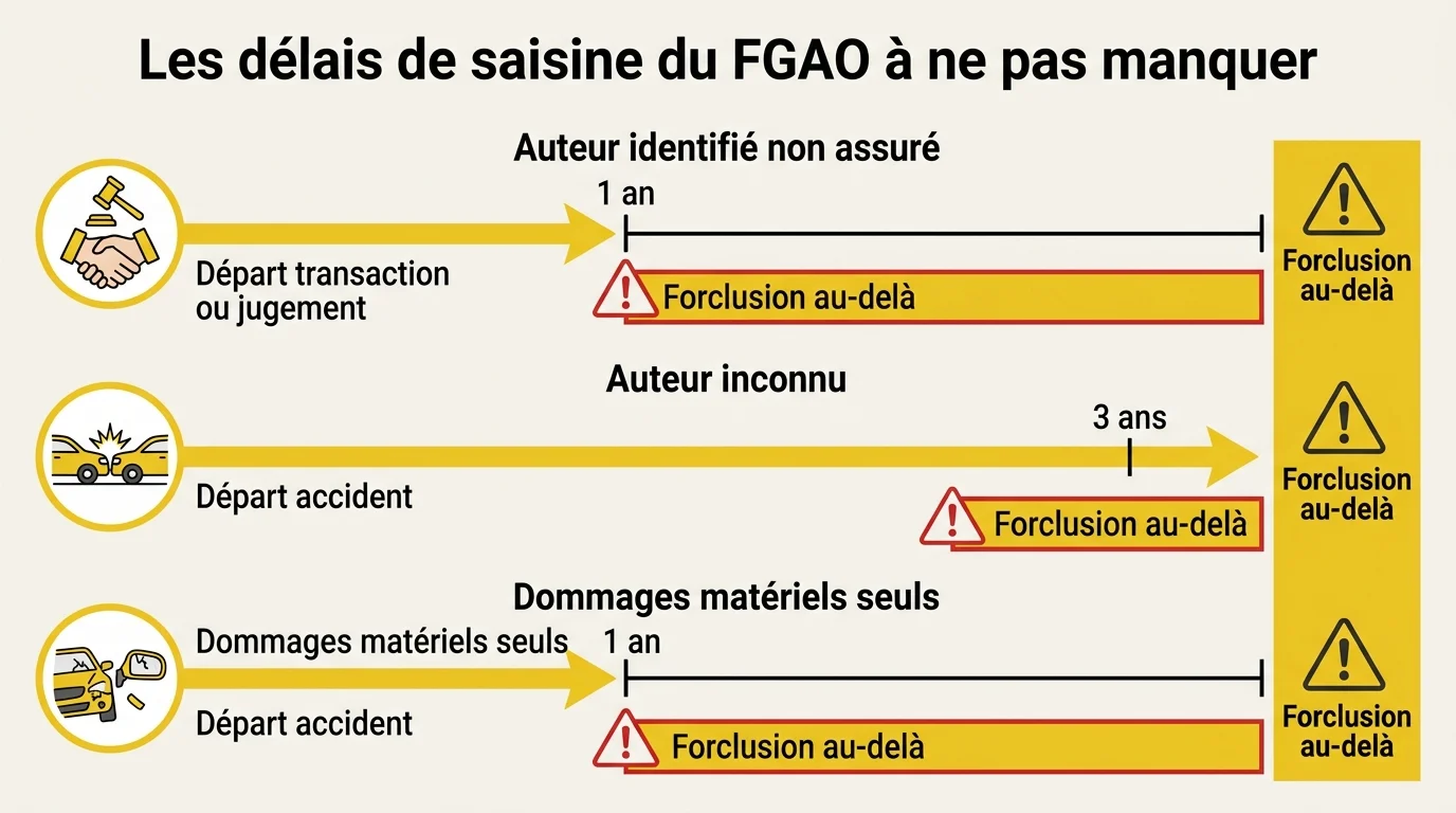 Les délais de saisine du FGAO à ne pas manquer