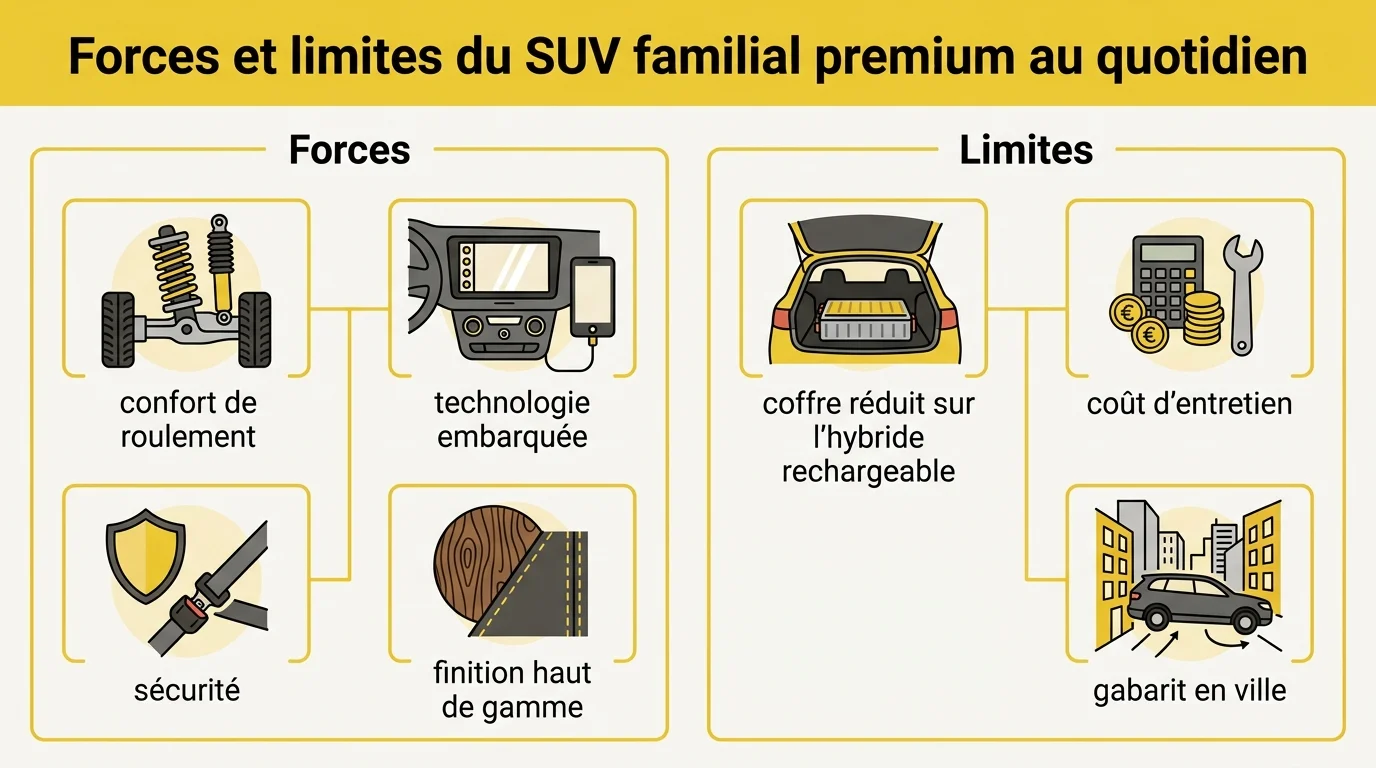 Forces et limites du SUV familial premium au quotidien