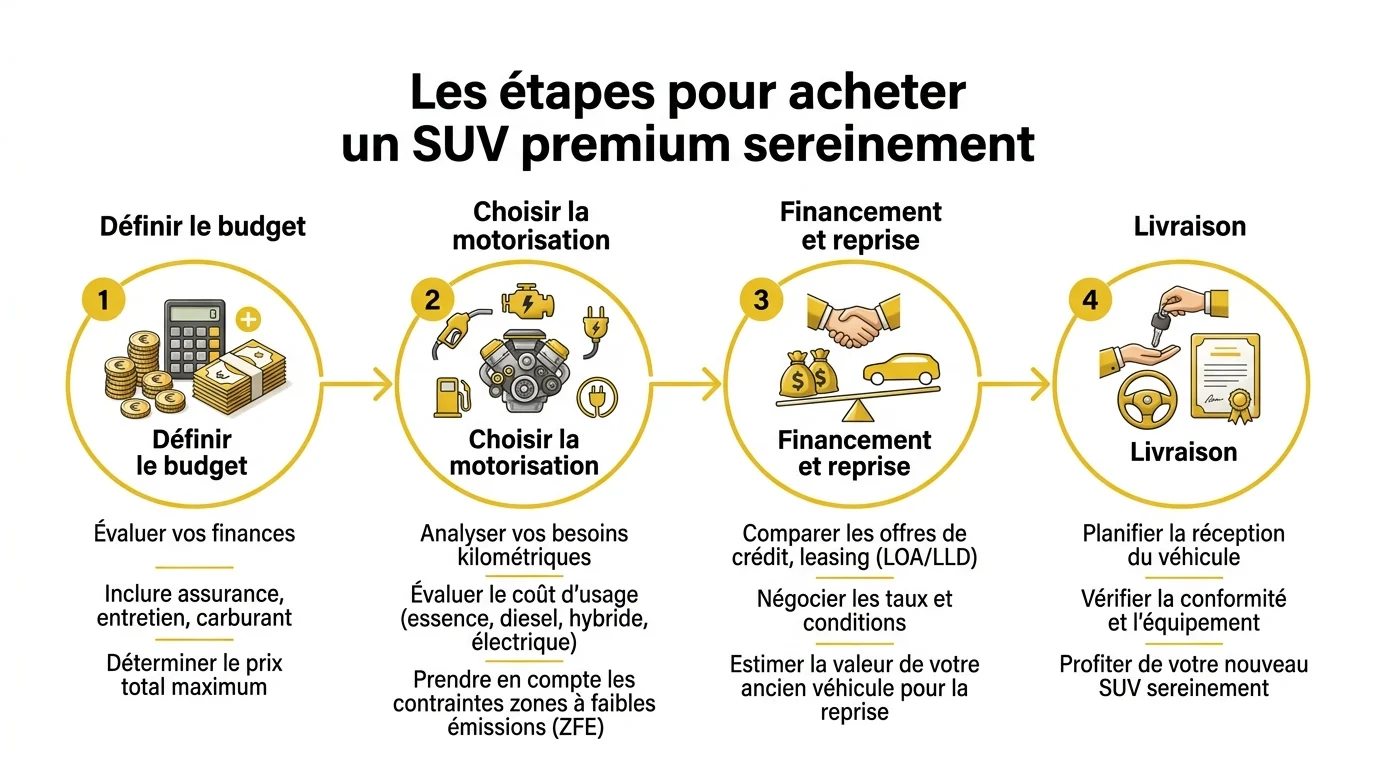 Les etapes pour acheter un SUV premium sereinement