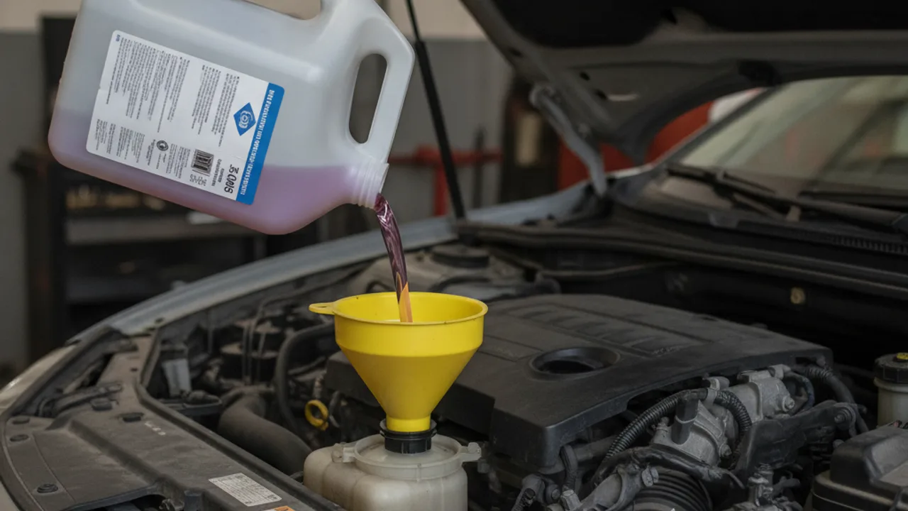 Appoint de liquide de refroidissement dans le vase d'expansion