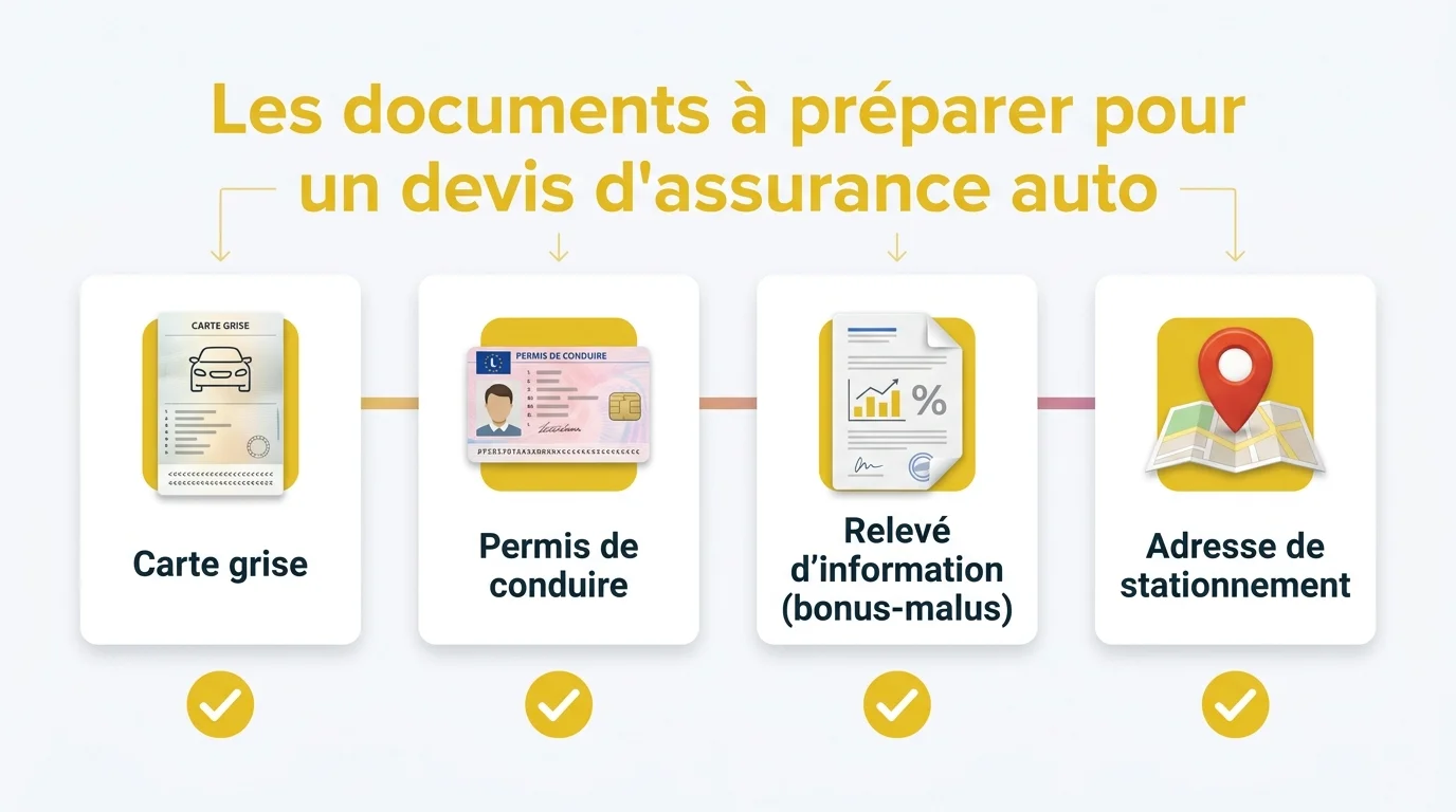 Les documents à préparer pour un devis d'assurance auto