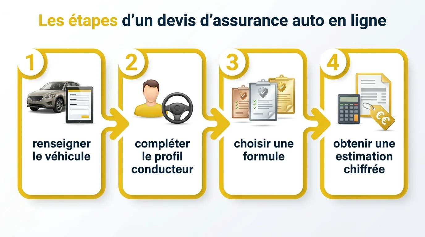 Les étapes d'un devis d'assurance auto en ligne